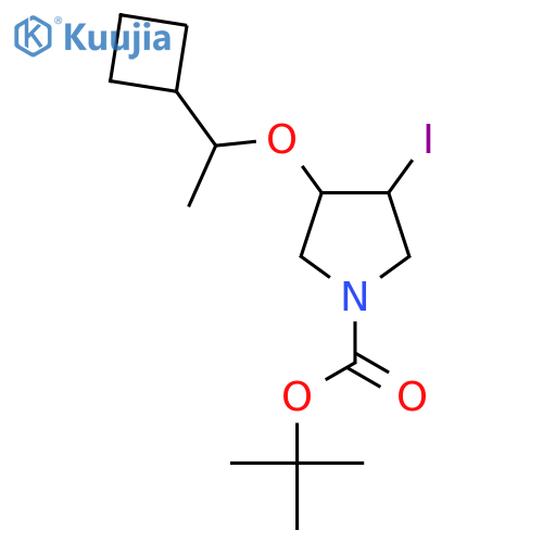 tert-butyl 3-(1-cyclobutylethoxy)-4-iodopyrrolidine-1-carboxylate structure