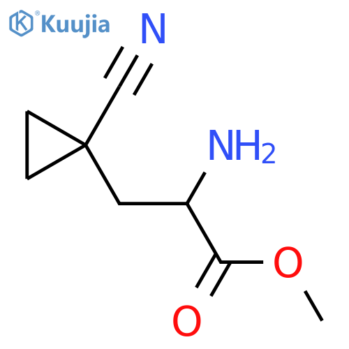 methyl 2-amino-3-(1-cyanocyclopropyl)propanoate structure