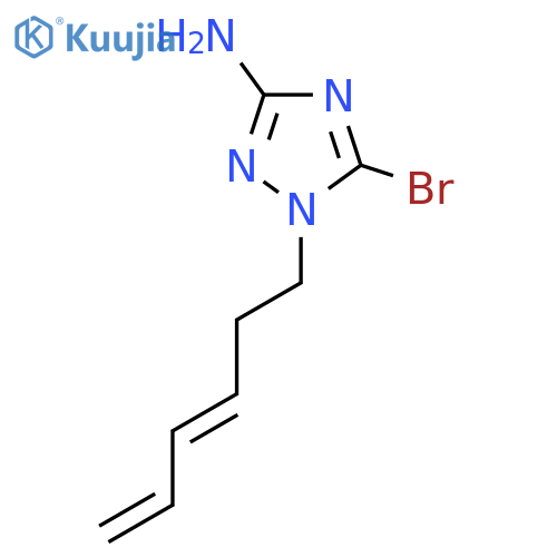 5-bromo-1-(hexa-3,5-dien-1-yl)-1H-1,2,4-triazol-3-amine structure