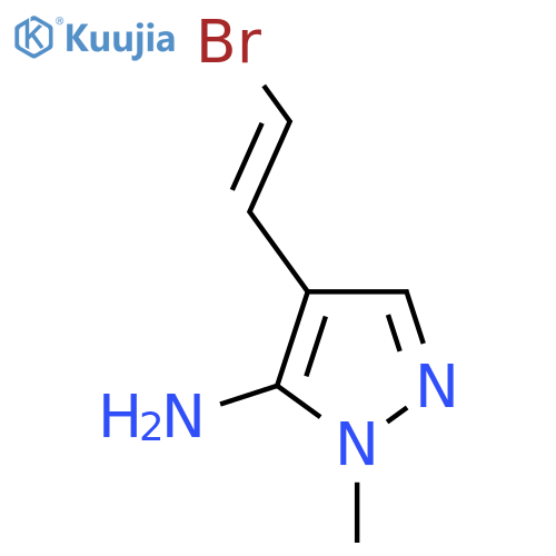 4-(2-bromoethenyl)-1-methyl-1H-pyrazol-5-amine structure