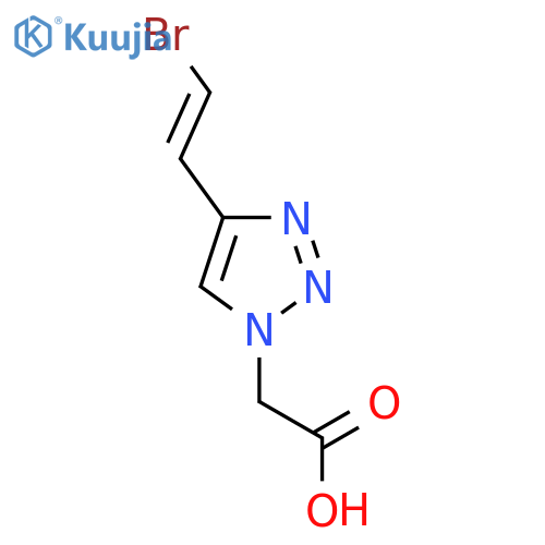 2-[4-(2-bromoethenyl)-1H-1,2,3-triazol-1-yl]acetic acid structure