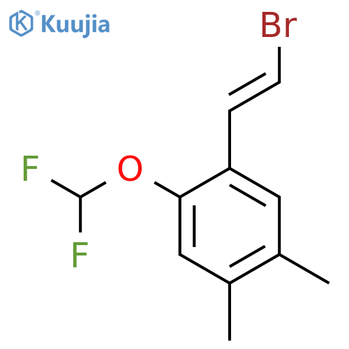 1-(2-Bromoethenyl)-2-(difluoromethoxy)-4,5-dimethylbenzene structure