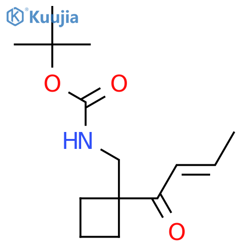 tert-butyl N-{[1-(but-2-enoyl)cyclobutyl]methyl}carbamate structure