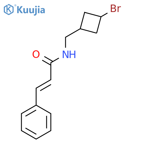 N-[(3-bromocyclobutyl)methyl]-3-phenylprop-2-enamide structure
