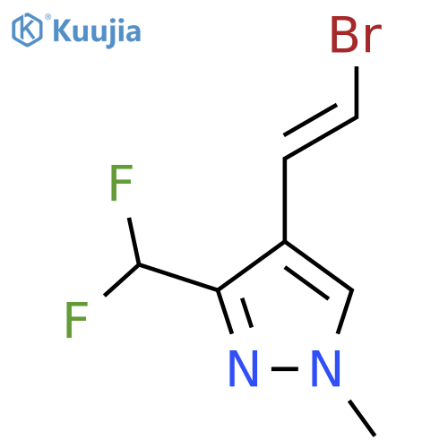 4-(2-bromoethenyl)-3-(difluoromethyl)-1-methyl-1H-pyrazole structure