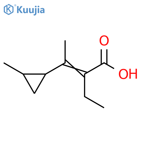 2-Butenoic acid, 2-ethyl-3-(2-methylcyclopropyl)- structure