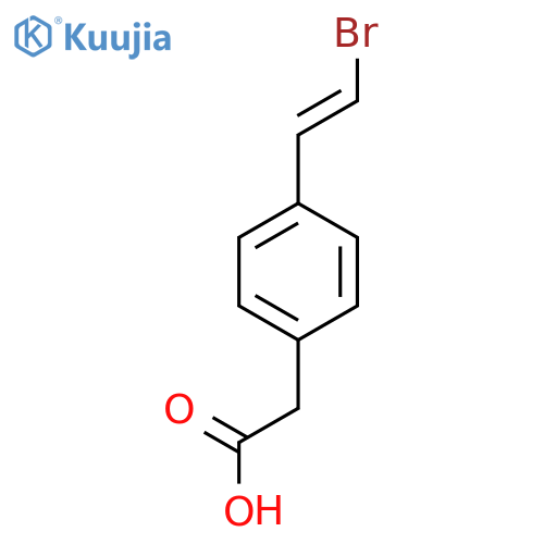 2-[4-(2-Bromoethenyl)phenyl]acetic acid structure