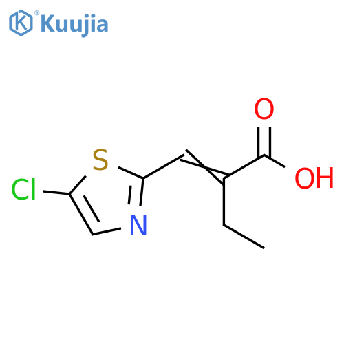 Butanoic acid, 2-[(5-chloro-2-thiazolyl)methylene]- structure