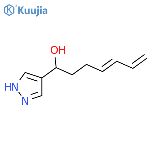 1-(1H-pyrazol-4-yl)hepta-4,6-dien-1-ol structure
