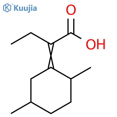 Butanoic acid, 2-(2,5-dimethylcyclohexylidene)- structure