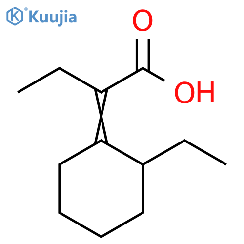 Butanoic acid, 2-(2-ethylcyclohexylidene)- structure