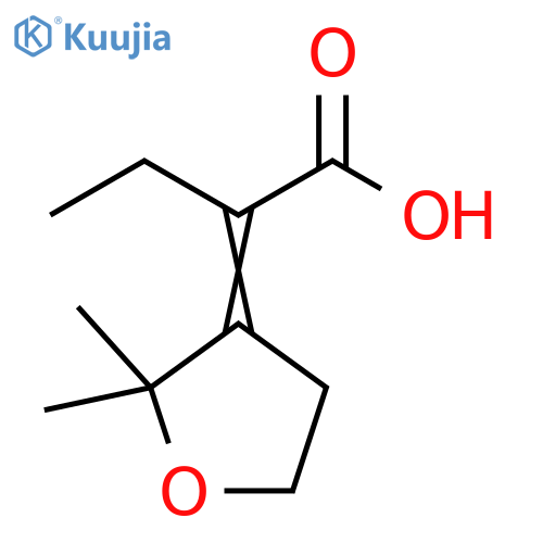 Butanoic acid, 2-(dihydro-2,2-dimethyl-3(2H)-furanylidene)- structure