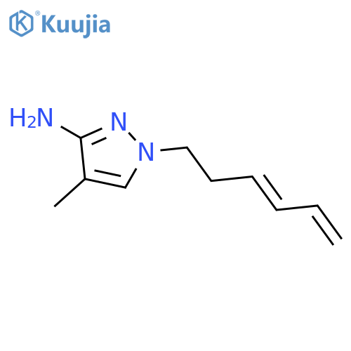 1-(hexa-3,5-dien-1-yl)-4-methyl-1H-pyrazol-3-amine structure