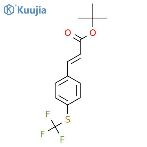 tert-butyl (2E)-3-{4-(trifluoromethyl)sulfanylphenyl}prop-2-enoate structure