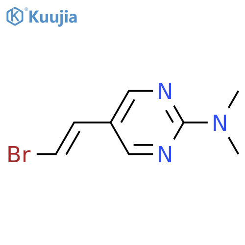 5-(2-bromoethenyl)-N,N-dimethylpyrimidin-2-amine structure