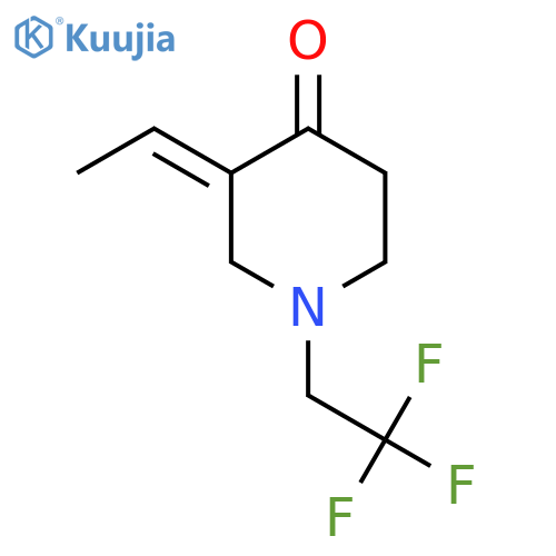 (3E)-3-ethylidene-1-(2,2,2-trifluoroethyl)piperidin-4-one structure