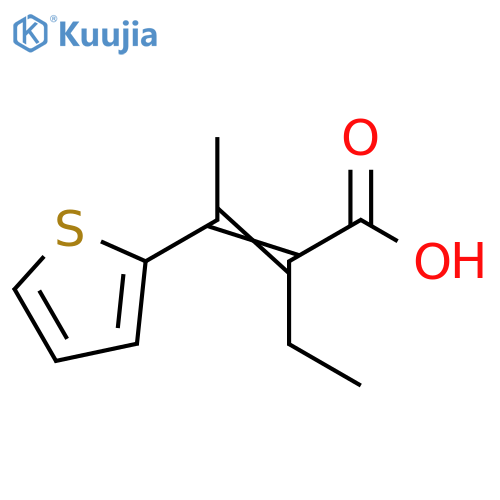 2-Butenoic acid, 2-ethyl-3-(2-thienyl)- structure
