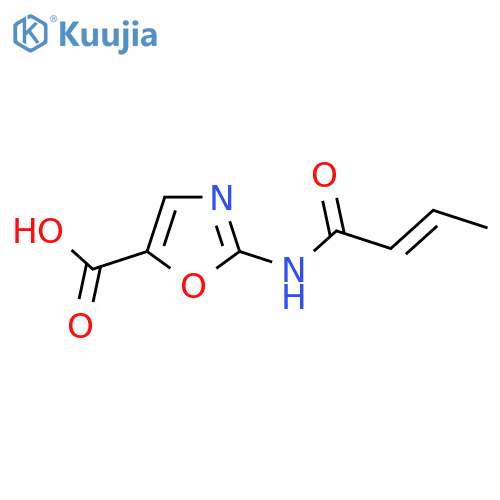 2-(but-2-enamido)-1,3-oxazole-5-carboxylic acid structure