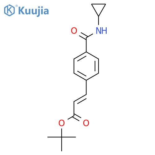 tert-butyl (2E)-3-4-(cyclopropylcarbamoyl)phenylprop-2-enoate structure