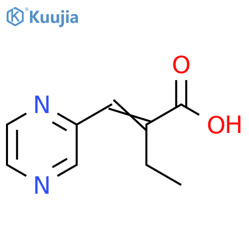 Butanoic acid, 2-(2-pyrazinylmethylene)- structure