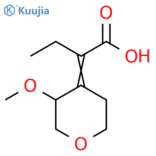 Butanoic acid, 2-(tetrahydro-3-methoxy-4H-pyran-4-ylidene)- structure