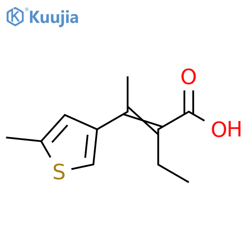 2-Butenoic acid, 2-ethyl-3-(5-methyl-3-thienyl)- structure
