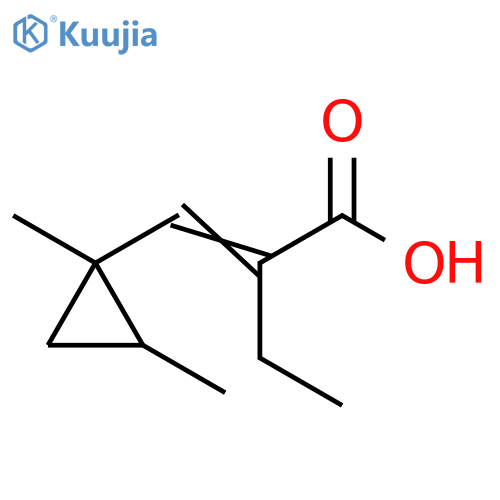 Butanoic acid, 2-[(1,2-dimethylcyclopropyl)methylene]- structure