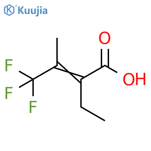2-Butenoic acid, 2-ethyl-4,4,4-trifluoro-3-methyl- structure