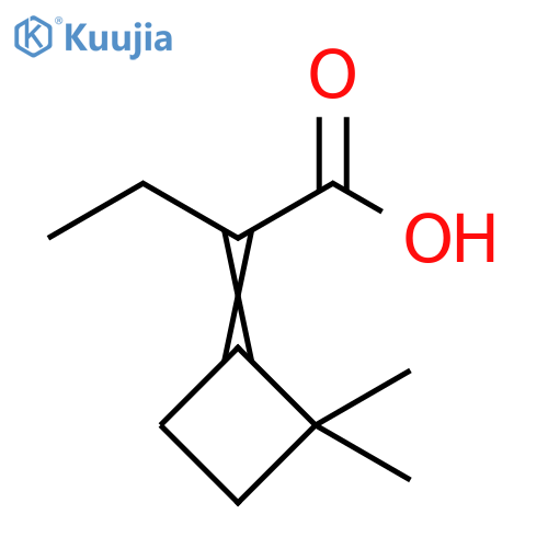 Butanoic acid, 2-(2,2-dimethylcyclobutylidene)- structure