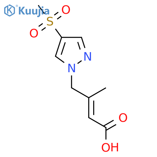4-(4-methanesulfonyl-1H-pyrazol-1-yl)-3-methylbut-2-enoic acid structure