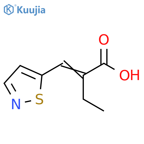 Butanoic acid, 2-(5-isothiazolylmethylene)- structure