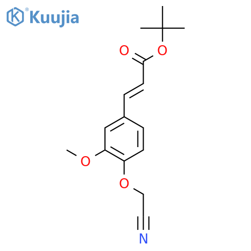 tert-butyl (2E)-3-[4-(cyanomethoxy)-3-methoxyphenyl]prop-2-enoate structure