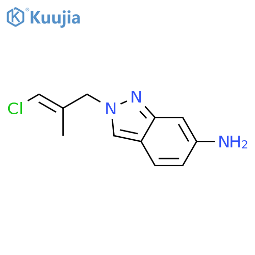 2-(3-chloro-2-methylprop-2-en-1-yl)-2H-indazol-6-amine structure