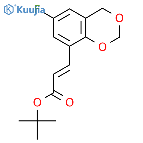 tert-butyl (2E)-3-(6-fluoro-2,4-dihydro-1,3-benzodioxin-8-yl)prop-2-enoate structure