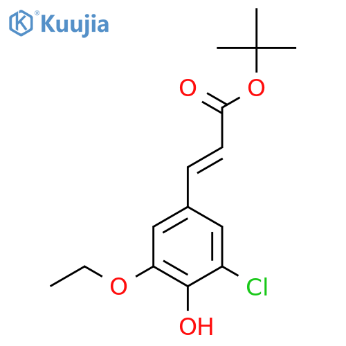 tert-butyl (2E)-3-(3-chloro-5-ethoxy-4-hydroxyphenyl)prop-2-enoate structure
