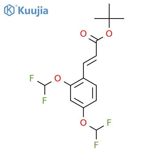 tert-butyl (2E)-3-2,4-bis(difluoromethoxy)phenylprop-2-enoate structure