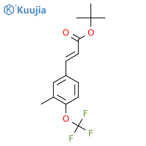 tert-butyl (2E)-3-[3-methyl-4-(trifluoromethoxy)phenyl]prop-2-enoate structure