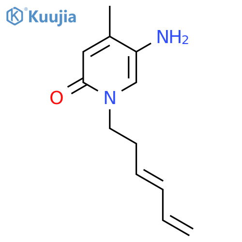 5-amino-1-(hexa-3,5-dien-1-yl)-4-methyl-1,2-dihydropyridin-2-one structure