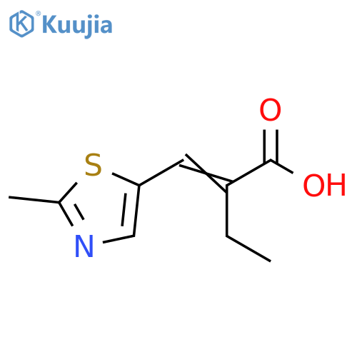 Butanoic acid, 2-[(2-methyl-5-thiazolyl)methylene]- structure