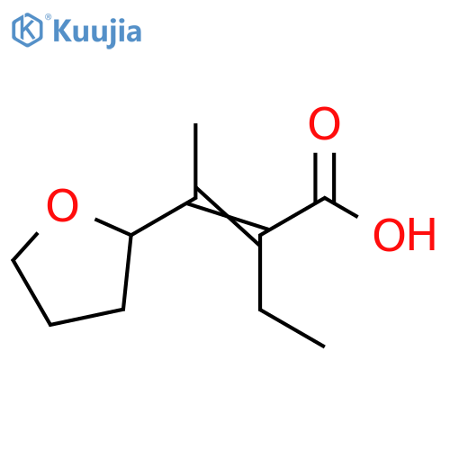2-Butenoic acid, 2-ethyl-3-(tetrahydro-2-furanyl)- structure