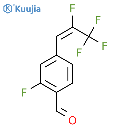 2-fluoro-4-(1E)-2,3,3,3-tetrafluoroprop-1-en-1-ylbenzaldehyde structure