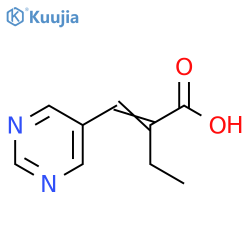 Butanoic acid, 2-(5-pyrimidinylmethylene)- structure