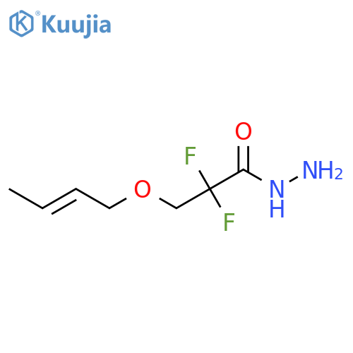 3-(But-2-en-1-yloxy)-2,2-difluoropropanehydrazide structure