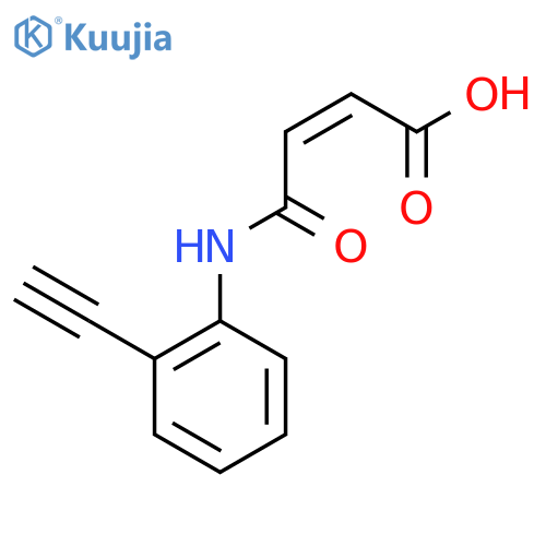 (2Z)-3-[(2-ethynylphenyl)carbamoyl]prop-2-enoic acid structure