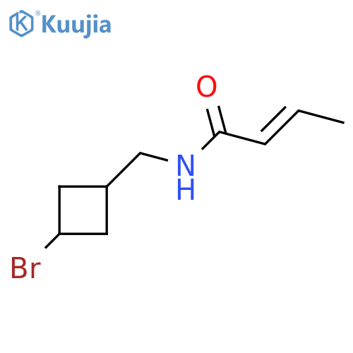 N-[(3-bromocyclobutyl)methyl]but-2-enamide structure