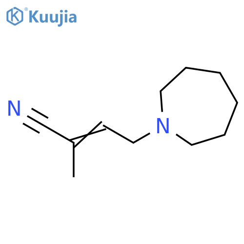2-Butenenitrile, 4-(hexahydro-1H-azepin-1-yl)-2-methyl- structure