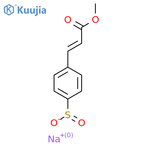 sodium 4-[(1E)-3-methoxy-3-oxoprop-1-en-1-yl]benzene-1-sulfinate structure