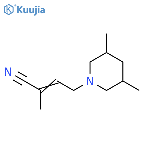 2-Butenenitrile, 4-(3,5-dimethyl-1-piperidinyl)-2-methyl- structure