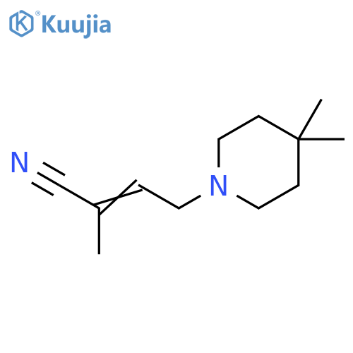 2-Butenenitrile, 4-(4,4-dimethyl-1-piperidinyl)-2-methyl- structure
