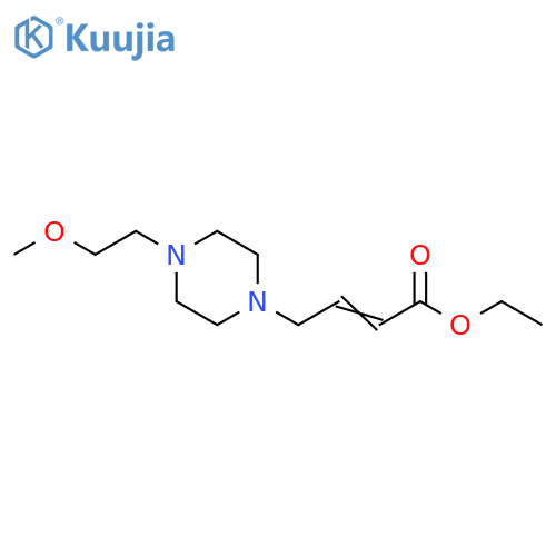 2-Butenoic acid, 4-[4-(2-methoxyethyl)-1-piperazinyl]-, ethyl ester structure